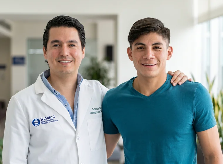 Paciente deportista después de cirugía de rodilla en Monterrey